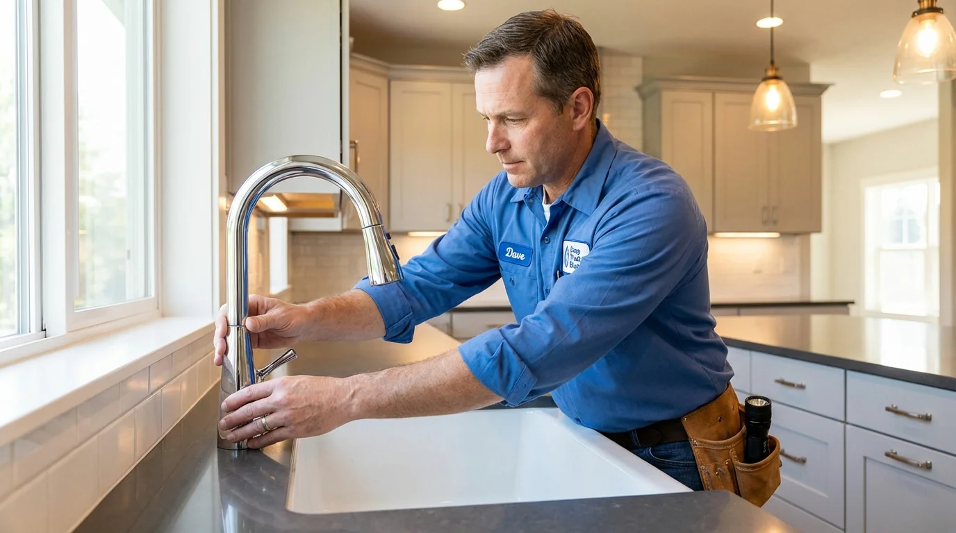 Kitchen faucet installation by Johns Plumbing LLC in Zephyrhills